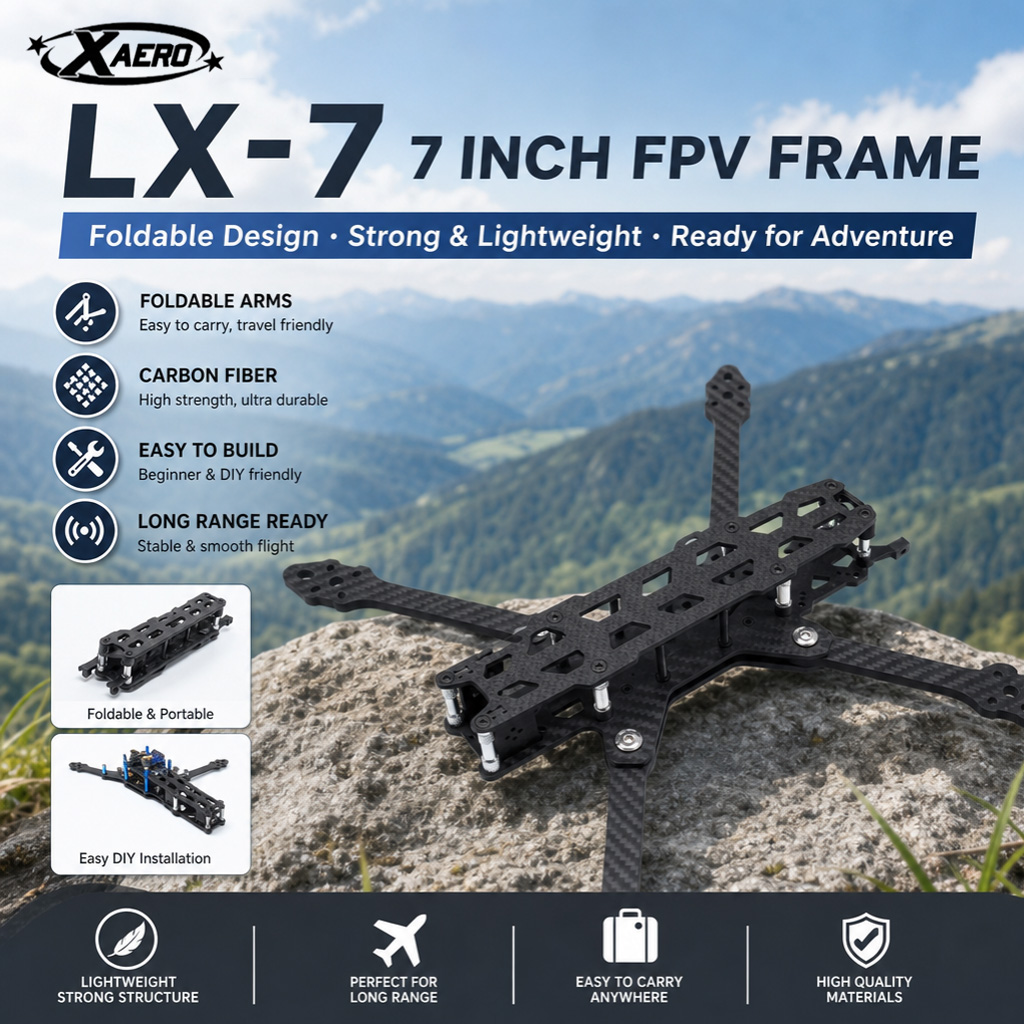 Drone Kit Octocopter - PAURC LX-7 cadre FPV pliable de